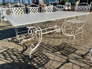 Rectangular wrought iron table
